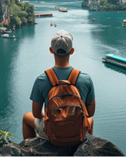 Travellers sightseeing in Dubai
